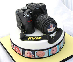 Mounted Nikon Camera Cake
