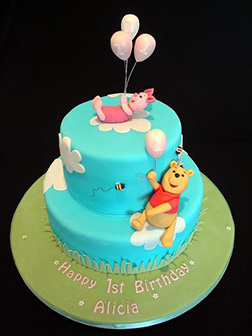 Winnie the Pooh & Piglet Sky High Tiered Cake