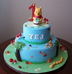 Winnie in Hundred Acre Woods Tiered Cake