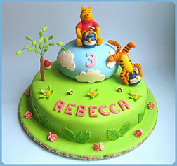 Winnie & Tigger Tiered Cake