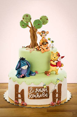 Pooh's 100 Acre Wood Friends Tiered Cake