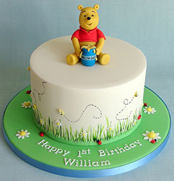 Pooh's Hunny Pot Cake