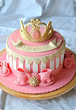 Pink Princess Tiara Cake