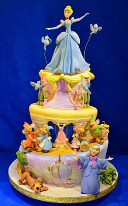Cinderella's Midnight Delight Tiered Cake
