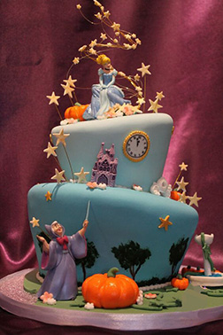Cinderella's Fairy Godmother Spell Tiered Cake