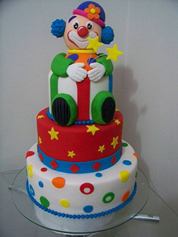 Goofy Clown Tiered Cake