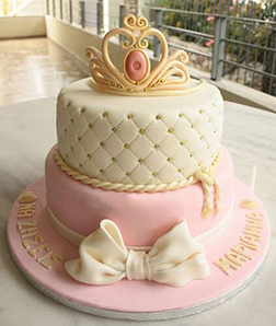 Velveteen Tiara Tiered Cake