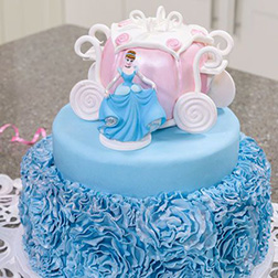 Cinderella's Magical Coach Rosette Cake