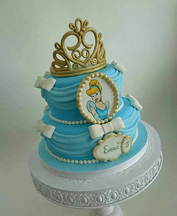 Princess Cinderella's Tiara Tiered Cake