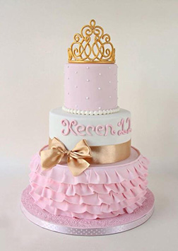 Princess' Tiara Rosette Cake