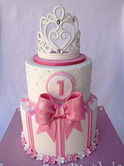 Pink Princess Tiara Cake 2