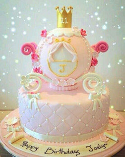 Cinderella's Enchanted Coach 3D Quilted Cake