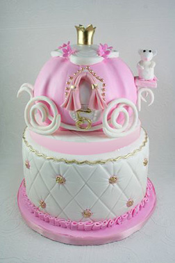 Cinderella's Couture Coach Cake