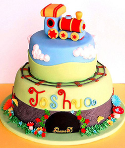 Choo Choo Tiered Cake