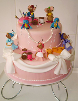 Cinderella's Seamstresses Tiered Cake