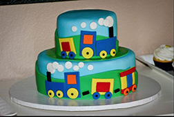 Full Steam Ahead Train Cake