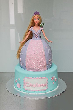 Princess Rapunzel Doll Tiered Cake