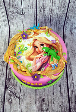 Rapunzel & Pascal Tangled Cake