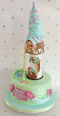 Rapunzel's Tower Tiered Cake
