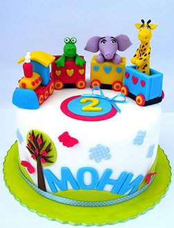 Animal Train Cake 2