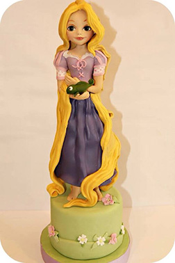 Rapunzel & Pascal 3D Cake