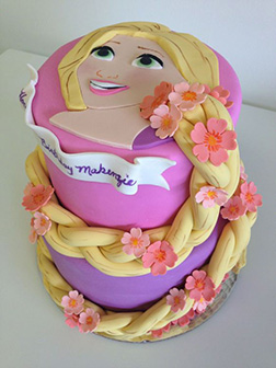 Rapunzel's Neverending Tresses Tiered Cake