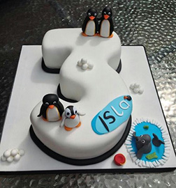Pingu Number Cake