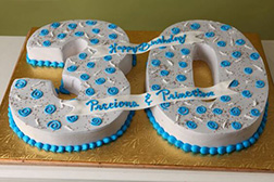 Honarary Blue Number Cake