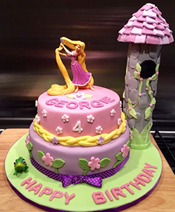 Rapunzel's Morning Stroll Tiered Cake