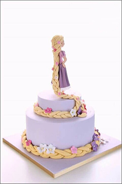 Rapunzel's Braided Elegance Cake