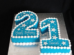 Starry Eyed Number Cake