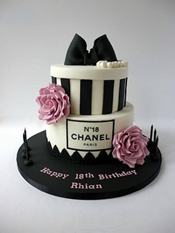 Floral Chanel Tiered Cake