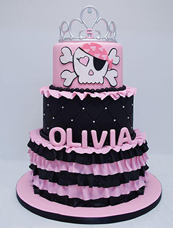 Pink Glam Pirate Cake