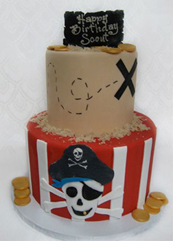 Follow the Map Pirate Cake