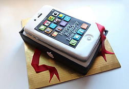 Pearl White iPhone Gift Cake