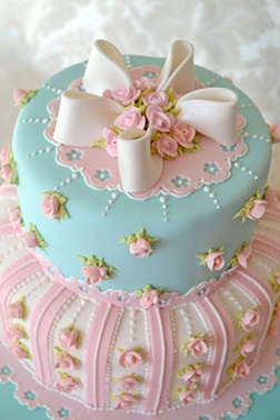 Victorian Charm Birthday Cake