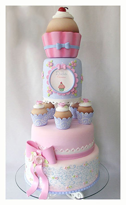 Cupcake Tower Cake