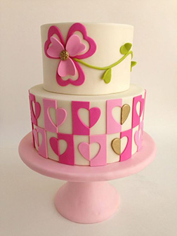 Paper Art Inspired Fondant Cake