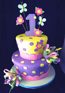 Purple Polka Dazzle Cake