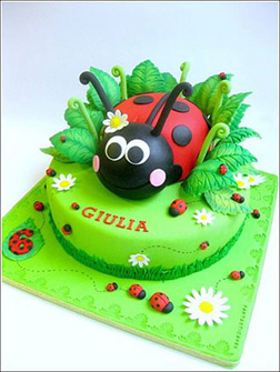 Lucky Little Lady Bug Cake