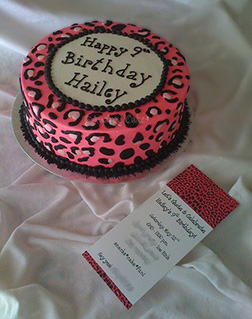 Pink leopard Print Cake