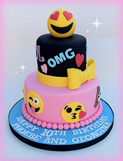 Emoticon Party Birthday Cake