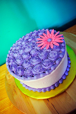 Lavendar Rossette Cake