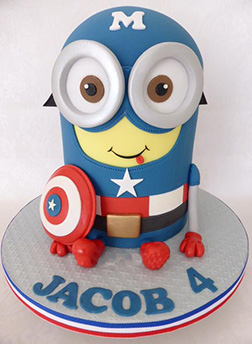 Captain America Minion Cake