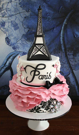 Paris Chic Ruffles Cake