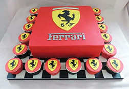 Ferrari Badge Cake & Cupcakes