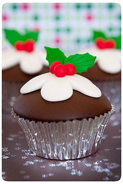 Christmas Pudding Half Dozen (6) Cupcakes