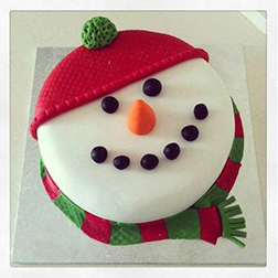 Frosty the Snowman Cake