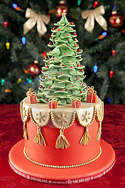 Christmas Tree 3D Cake