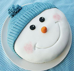 Jolly Snowman Cake
